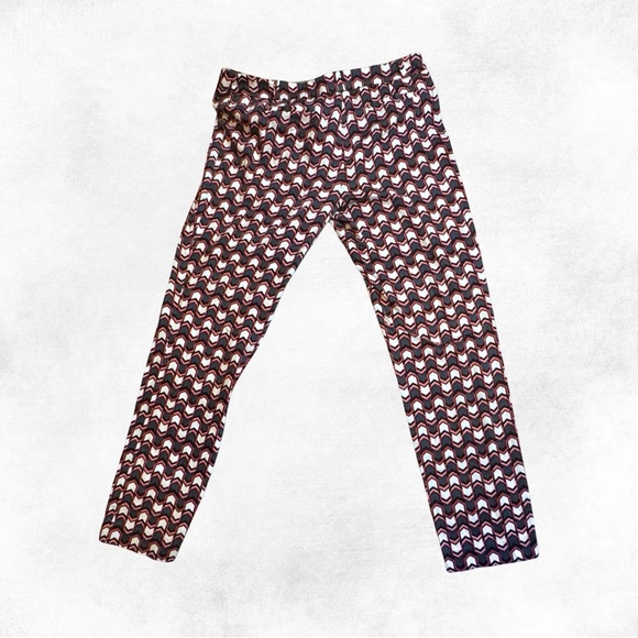 Anne Klein Geometric Print Slim Pants Size 10 - Picture 4 of 7